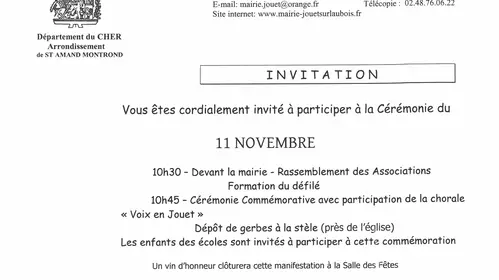 CEREMONIE DU 11 NOVEMBRE